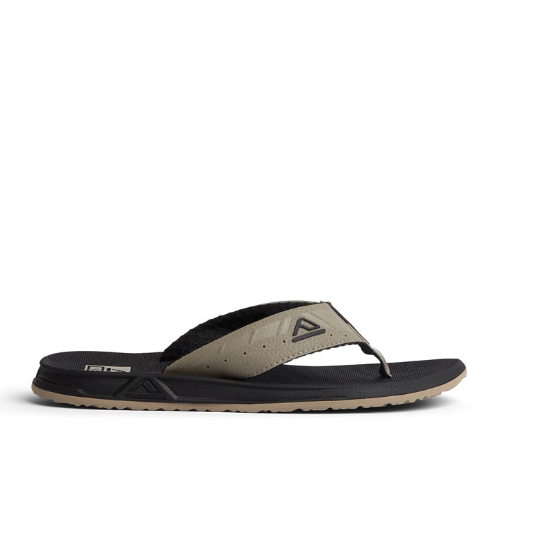 Reef Phantoms Mens Beach Flip Flop, Water Friendly, Soft and Supportive Molded Footbed, Black/Tan, 14 - Image 3